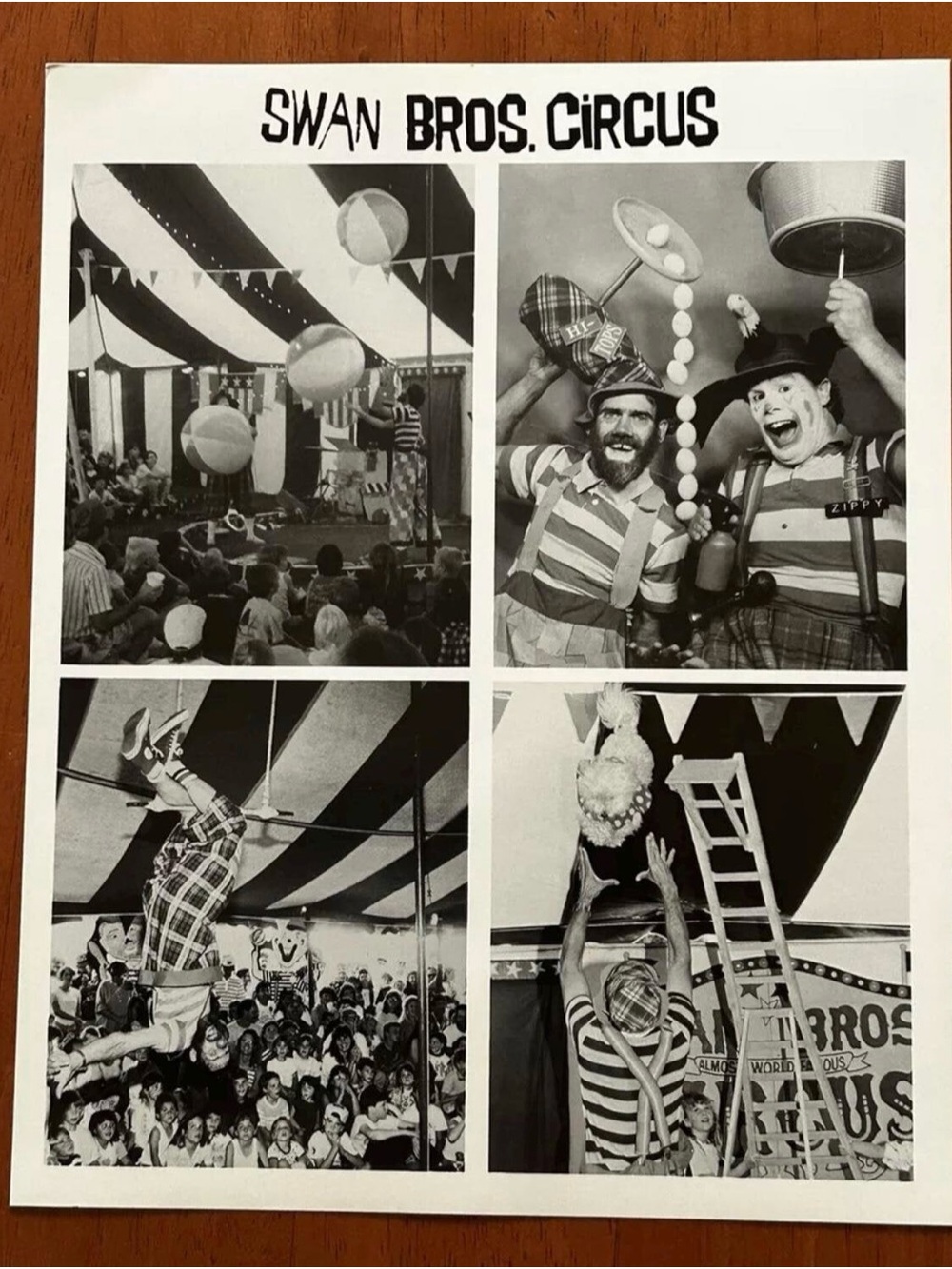 Vintage Original 8x10 B&W Swan Bros Circus Photo